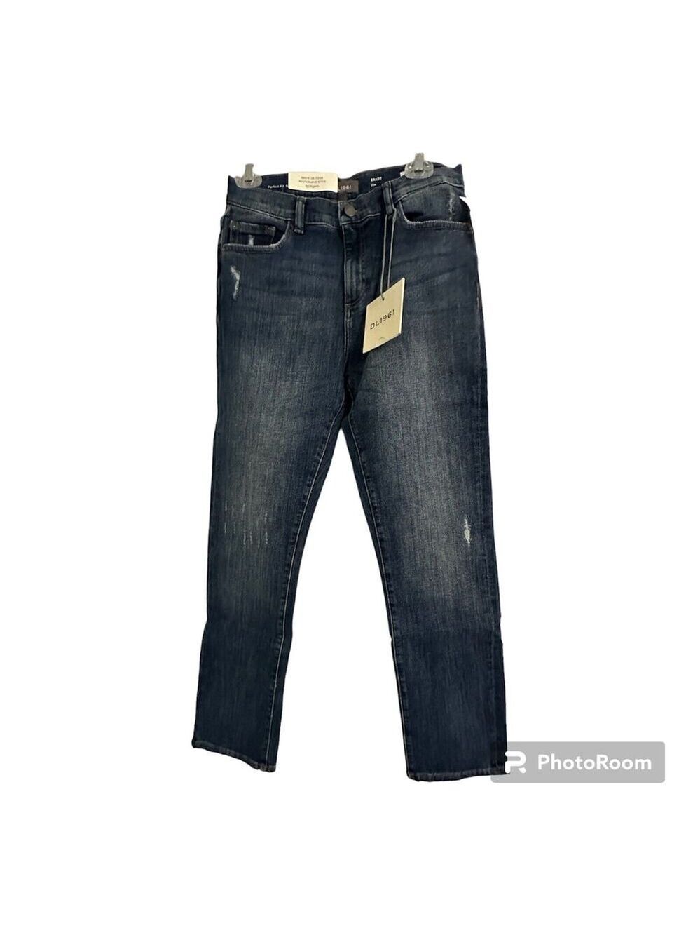 DL1961 Boys 18 Brady Slim Straight Jeans Playhouse Stretch Denim Dark Wash